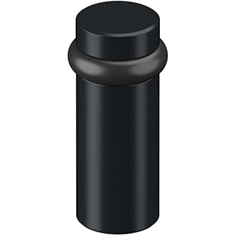 DELTANA Round Universal Floor Bumper 3", Solid Brass (Paint Black) Cover