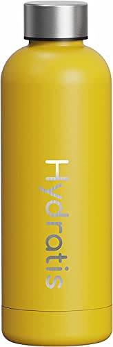 HYDRATIS - Stainless Steel Thermos Flask 500ml - Reusable Bottle Waterproof, Durable and Design - 24 Hours Freshness, 12 Hours Heat of Drinks - Screw Cap - Without