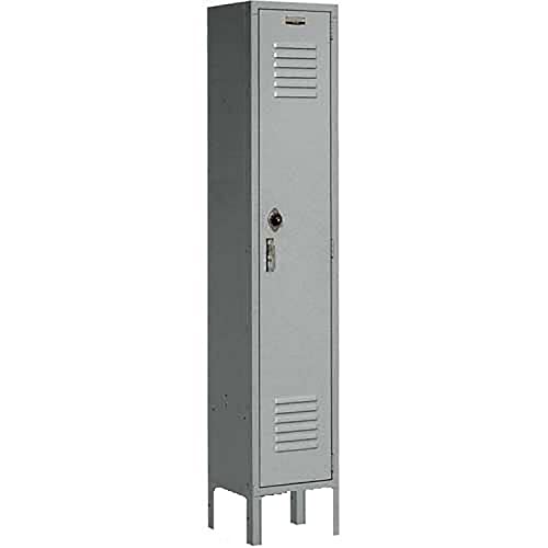 Global Industrial Single Tier Locker, 12x18x72, 1 Door, Unassembled, Gray