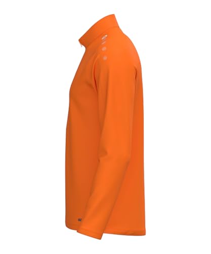 Ziptop One JAKO pull enfant orange fluo 128 pour courir au chaud et visible