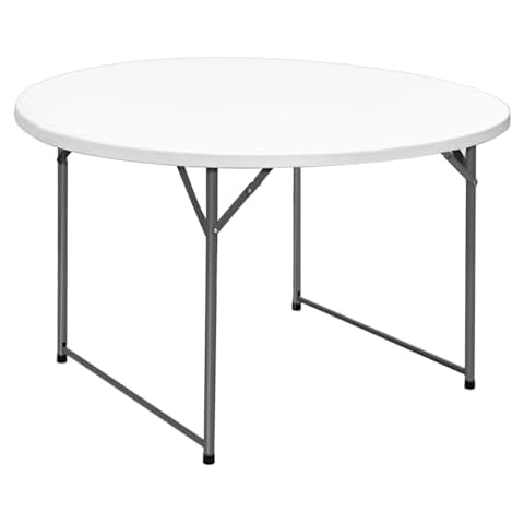 Camp Field Folding Table Round & Foldable Table for Folding Dining Table & Camping Table & Round Folding Table Pictic Tables for Parties (48inch) Cover