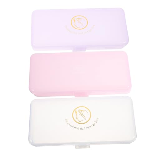 Gogogmee Nail Jewelry Storage Box 3pcs Manicure Tool Box Dividers Stylish Practical