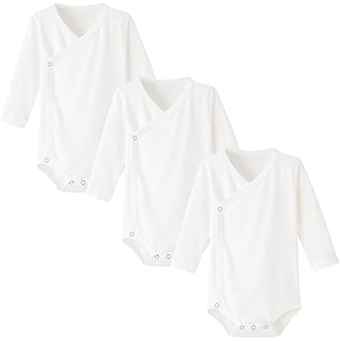 BINIDUCKLING 3 Pack Long Sleeve Bodysuits Cover