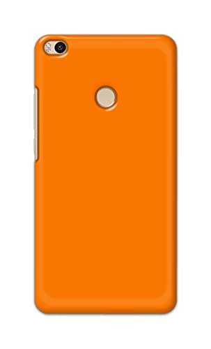 Image of Plain Orange Hard Back Case Cover for Mi Max 2 (6.44 inch) Back Cover -(J5) VNS2229