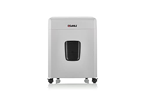 Dahle ShredMATIC 90 Aktenvernichter Autofeed (90 Blatt, P-4, Partikelschnitt, öl- und wartungsfrei, Automatischer Papiereinzug) lichtgrau/staubgrau