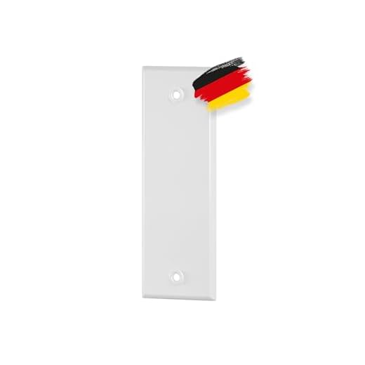 BAUHELD Rolladengurt Abdeckung Metall Geschlossen - 160mm Lochabstand [Made in Germany] - Hochwertige Unterputz Gurtwickler-Blende - Rollladen Abdeckplatte für Rollladengurt 23mm geeignet - Weiß