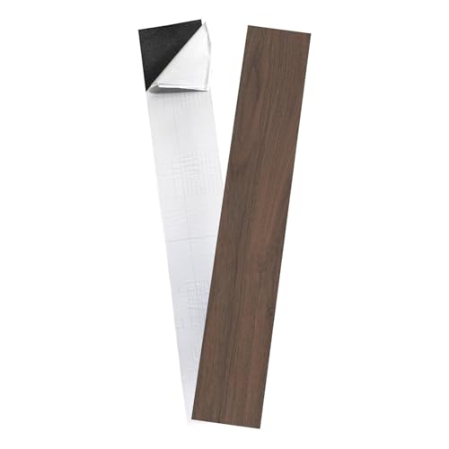 Image of JAAMSO ROYALS PVC Flooring Planks Tiles Self Adhesive Peel & Stick Wooden Design, 6 Planks, 12 Square Feet (Dark Brown Oak)