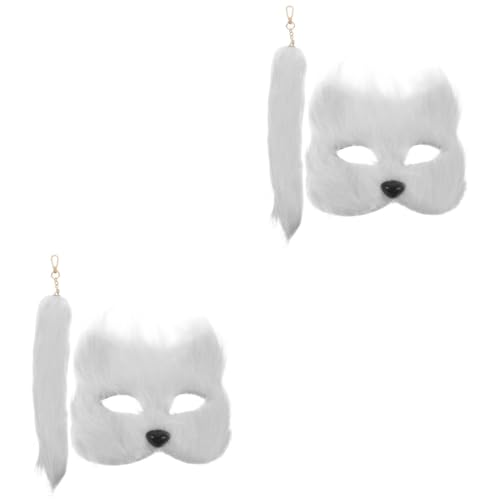 Masque de renard de cosplay avec fixation stable pour festival et Halloween