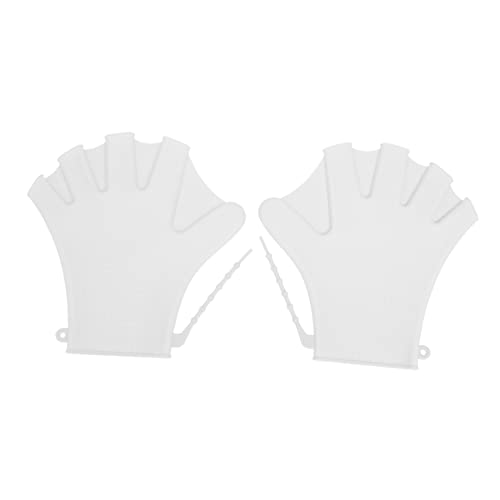 Mikinona Adjustable Silicone Swim Gloves for Training Water Resistance 1 Pair for Swimmers and Diving Practice