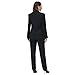 Lamgool Women Suit 2 Pieces Set One Button Lady's Business Formal Peak Lapel Blazer and Pants for Work (Black, Medium)