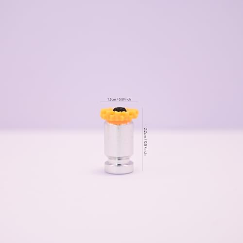 4-Pack Handmade Sunflower Schrader Valve Stem Caps, Vibrant Car & Bike Accessory, Unique Driver Gift, Cute Tire Decor, Novelty Wheel Accent, Universal Fit for Schrader Valves