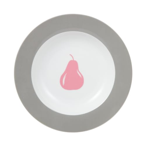 Plato hondo 4 pzs porcelana benetton fruits gris