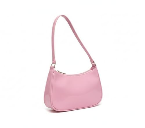 Image of Women's Glossy Shoulder Bag | Mini Hobo Handbag for Girls & Ladies | Stylish Patent Leather Purse for Party & Daily Use