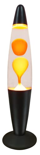 Trendi® 16 Inches Tall/Aluminium Base/Soothing Motion Lamp for/Relaxation/Room Decoration/Cable 1.6m (Yellow Wax/Clear Liquid)