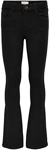 KIDS ONLY Mädchen Konroyal Life Reg Flared Pim600 Jeans, Schwarz, 152 EU Cover