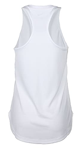 Nike Women's Dri-Fit Rib Studio Tank Top (White, Small)
