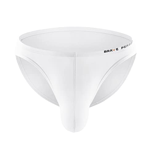 Mens Ice Silk Bulge Enhancing Briefs Underwear Lightweight Low Rise Big Ball Pouch Lightweight Smooth Underwear