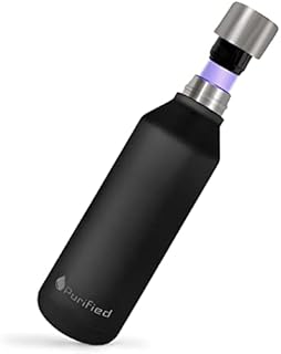 Purified Self Cleaning Water Bottle - Stainless Steel And Smart UV Water Bottle For Water Purification, A Vacuum Insulated Purifying Water Bottle