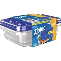 Amazon.co.jp: (ジップロック) Ziploc 大型長方形ワンプレス食品保存