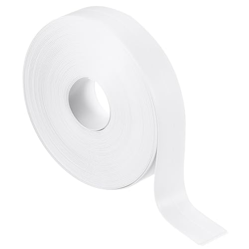 Image of PATIKIL Caulk Tape 0.9 inch x 33 Ft, Self Adhesive Sealing Tape Waterproof Toilet Tub Caulk Sealant Strip Sealing Trim for Kitchen Bathroom Toilet Bathtub Sink Countertop, White