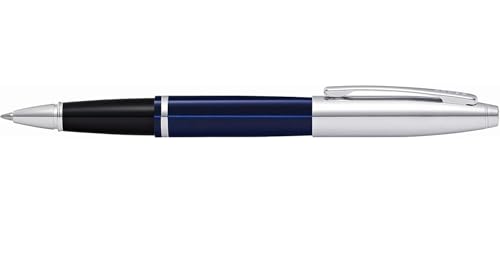 Image of Cross Calais Chrome /Blue Lacquer Rollerball (AT0115S-3)