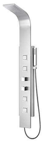 Panel de ducha eléctrico ANZZI Visor de 60 pulgadas con masaje corporal de 4 chorros y lluvia intensa, acabado acero cepillado miniatura 1