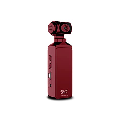 Minolta Mn4Kp1 4K Ultra Hd Wi-Fi Enabled Pocket Camcorder, Red #TOP2