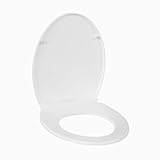 Round Toilet Seat - Slow Close Toilet Seat,PP Material,Easy Clean,16.45'×14.23'×2.08',White