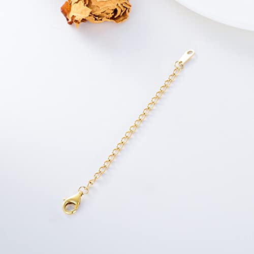 14k Gold Necklace & Bracelet Extender Chain, Adjustable Extension Chain for Necklace & Anklet2