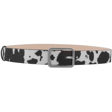 KESYOO Adjustable Cow Print Leather Dress Belt Cover