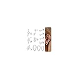 16 Gauge Cartilage Earrings for Women - Silver Flat Back Earrings Hypoallergenic Surgical Stainless Steel Stud Hoop Cartilage Earrings Set Daith Conch Tragus Helix Piercing Jewelry 12PCS