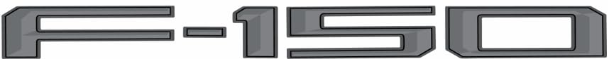 Image of Eurosport Daytona- Compatible with 2021-Current, Ford F150 Standard Tailgate Letters (Tremor Gray Outline)