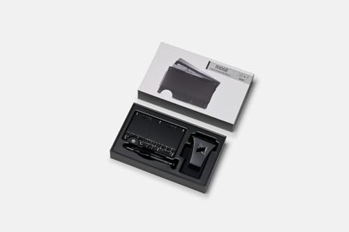 Image of Ridge Wallets - Slim Minimalist Front Pocket Wallet for Men, RFID Card Holder, Matte Black Everything, Hex Ridge