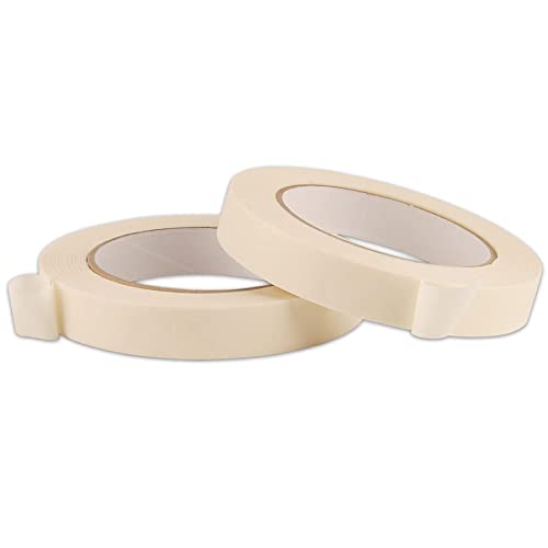 Image of Lichamp Masking Tape 3 /4 inch, 2 Pack General Purpose Masking Tape, White Tapes for Painting, Arts, Crafts, 3 /4 inch x 55 Yards x 2 Rolls (110 Total Yards)