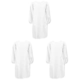 Lurrose 3Pcs Kittel Kleidung Dauerwelle Kosmetikerin Ärmel Friseur Mann wasserdichte Arbeitskleidung Stylistin Haarschnitt Client Cape Friseure Mütze für Umhang Cape Friseurpflege Taschen