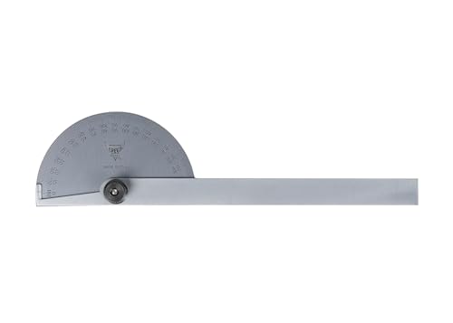 PEC Tools - MADE IN USA Stainless Steel Angle Protractor, Round Head