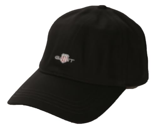 GANT Unisex. Shield Cap Gorra, Black, S/M Hombre
