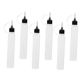 DIYEAH Botellas De Pegamento Pe Para Manualidades Paquete De 6 Botellas Transparentes Con Punta Fina Ideal Para Quilling Y...