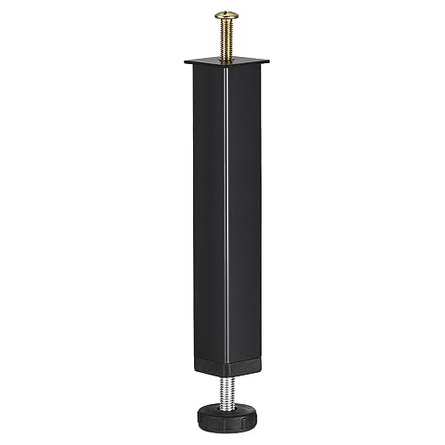 QUARKZMAN Ajustable Altura Cama Estructura Soporte Patas Reemplazo Cama Riel Soporte Centro Estructura Listones Pies Elevadores(200mm-235mm/7,9'-9,3'), Negro