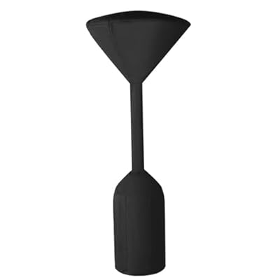 Stand-Up Patio Heater Cover, with Storage Bag, Waterproof Outdoor Heater Cover Wind-Resistant, Anti-Snow, Black
