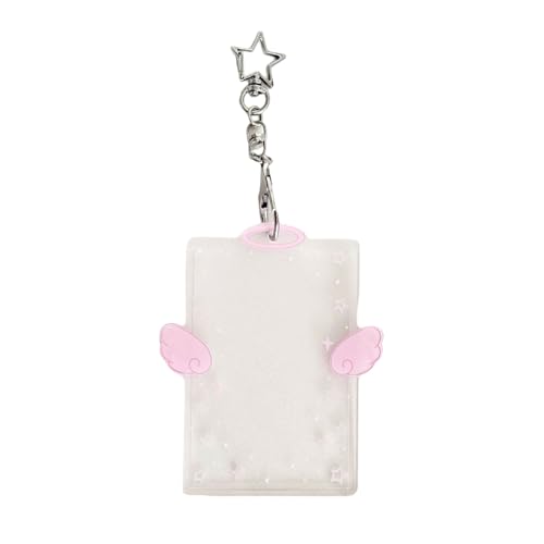Acrylic Photocard Holder Keychain,Cartoon Photo Card Holder,Stationery Supplies for Album Card,Identity Card, Bus Banks Card