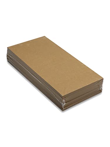 Nature-Eco - Papel de estraza 50 Unidades 10,5 x 21 cm DIN Largo cartón de estraza de 380 g Extra Fuerte, diseño Estable, Respetuoso con el Medio Ambiente, cartón Creativo, cartón para Manualidades