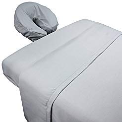 Tranquility Microfiber Massage Sheet Sets by Body Linen - Lightweight, Long-Lasting Microfiber Massage Table Sheet Set - Stain-Resistant, Soft and No Pilling - 1 Pack, Mirage Gray