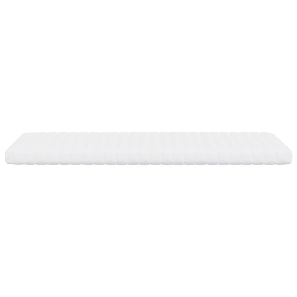 Materac piankowy 90 x 200 cm 7-strefowy 20 ILD | 3-warstwowa konstrukcja, pianka PU 24D, obicie w kolorze brzoskwiniowo-różowym, odciążające