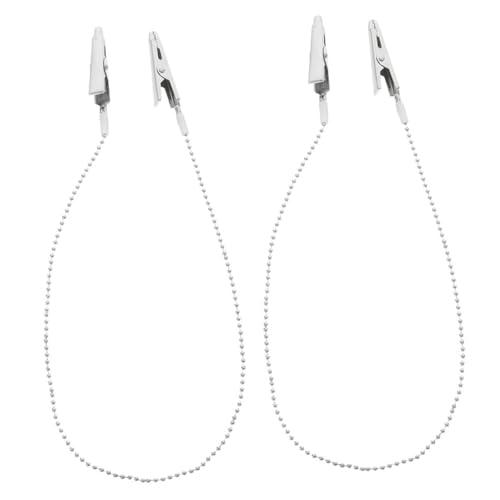 GRIRIW Dentist Bib Holder Clip Chain Napkin Clip for Elderly for Napkin Securing and Sunglasses Cord