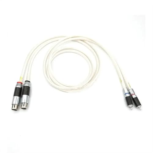 RCAA Male Plug to XLRR Balanced Female Plug Interconnect Cable 5N Silver Plated RCAA to XLRR Audio Cable(1m)