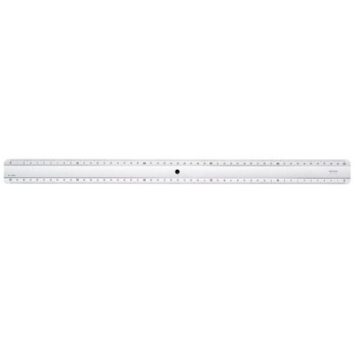MINERVA Règle 50cm deux biseaux transparent