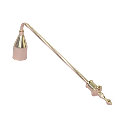 23cm Metal Candlesnuffer Candle Stopper Wick Extinguish Cover Multifunctional for Candles Lovers Accessories Anti Slip Handle, Golden