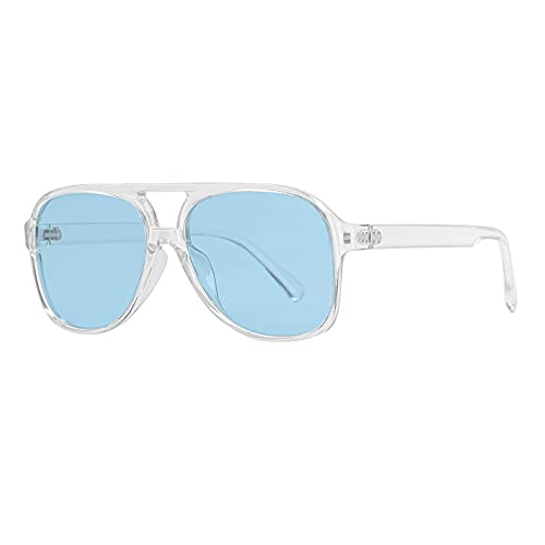 Image of Polarized Classic Vintage Aviator Sunglasses for Men Women Large Frame Retro 70s Sunglasses