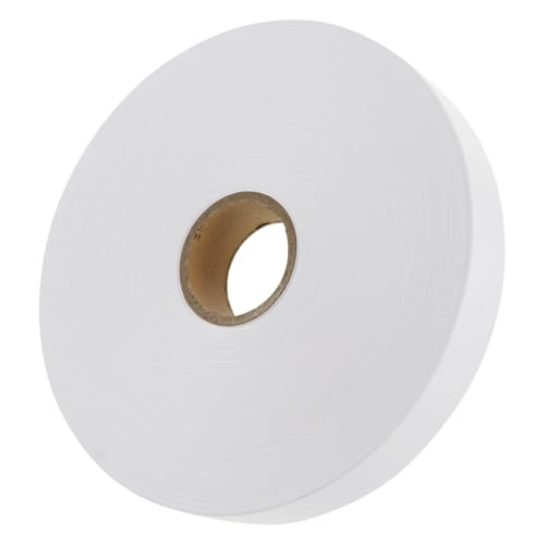 PRETYZOOM Etiquetas de Tallas para Ropa en Color Blanco 25x200 Mm, Rollo de Etiquetas Textiles para Lavado Reutilizables, Resistentes a Múltiples Lavados E Impresión Personalizable, Uso